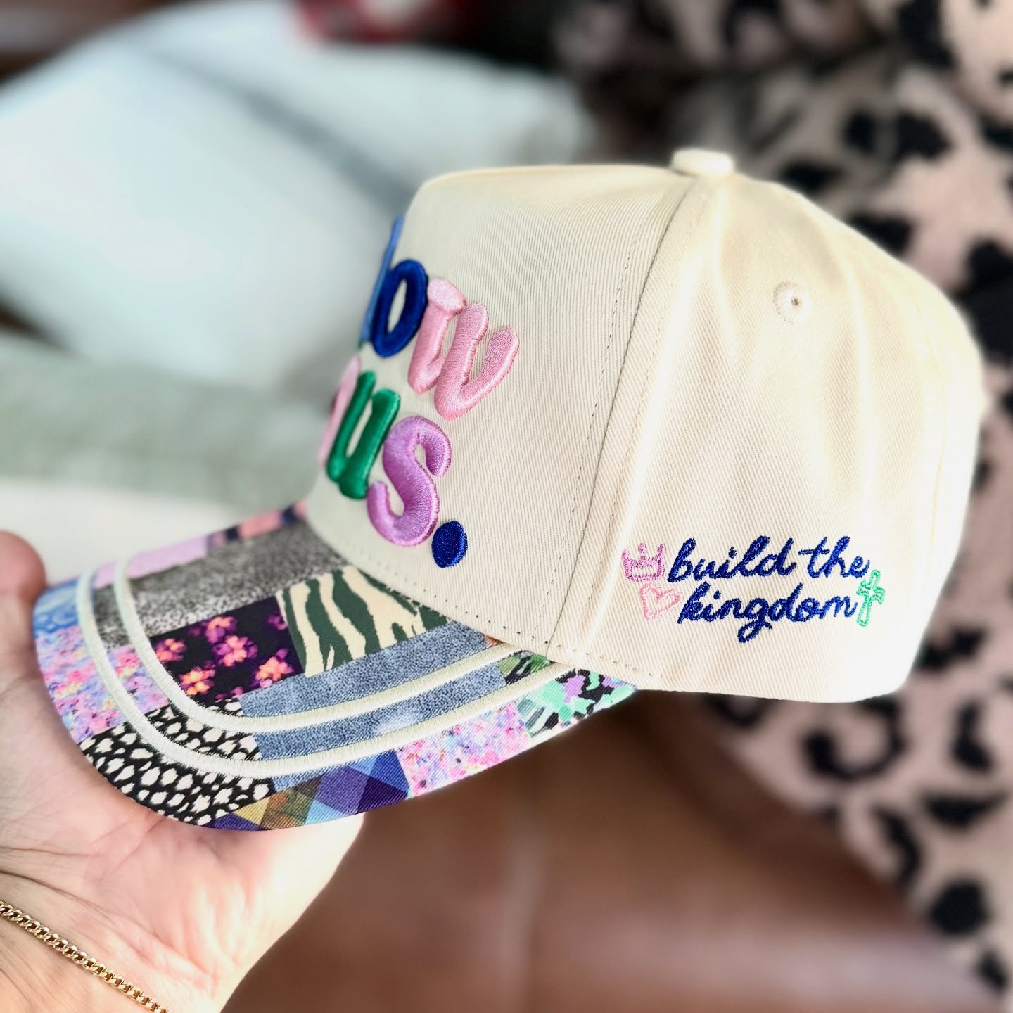 Follow Jesus Patchwork Hat