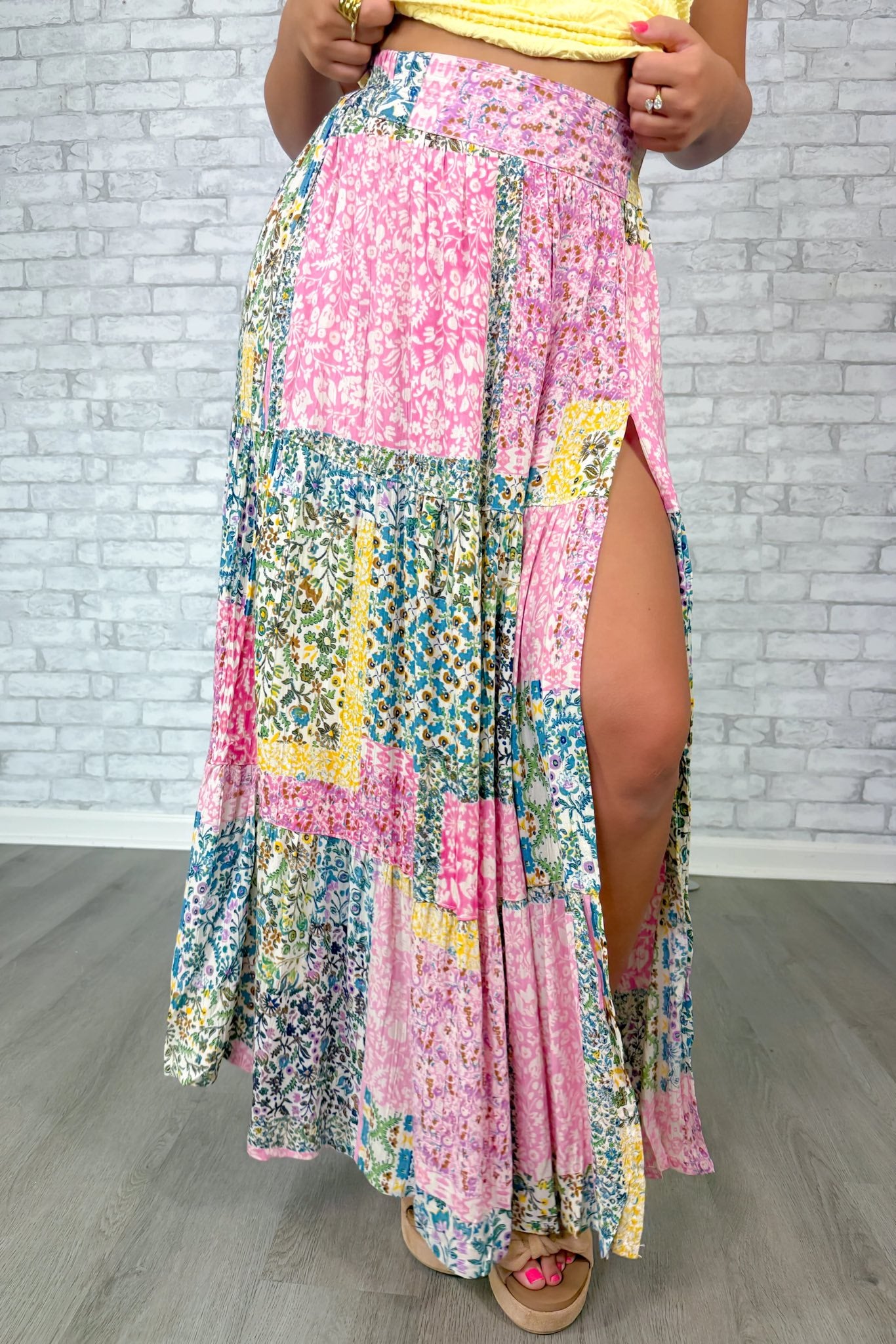 The Secret Garden Patchwork Maxi Skirt