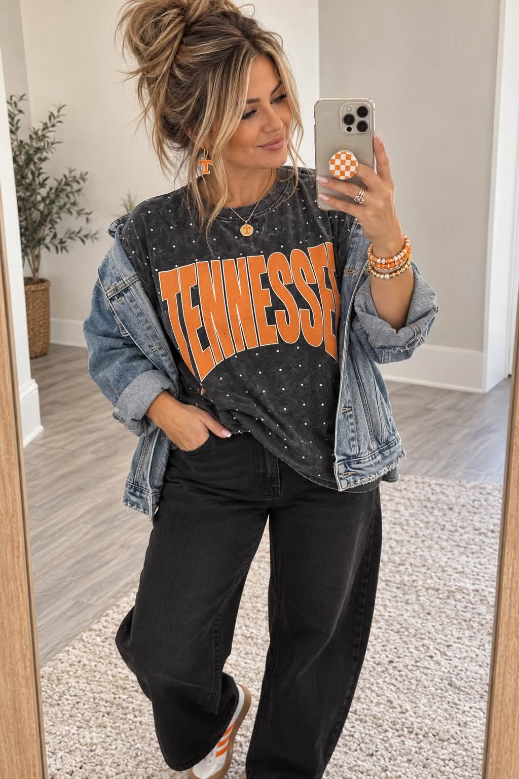 Tennessee Rhinestone Mineral Wash Tee