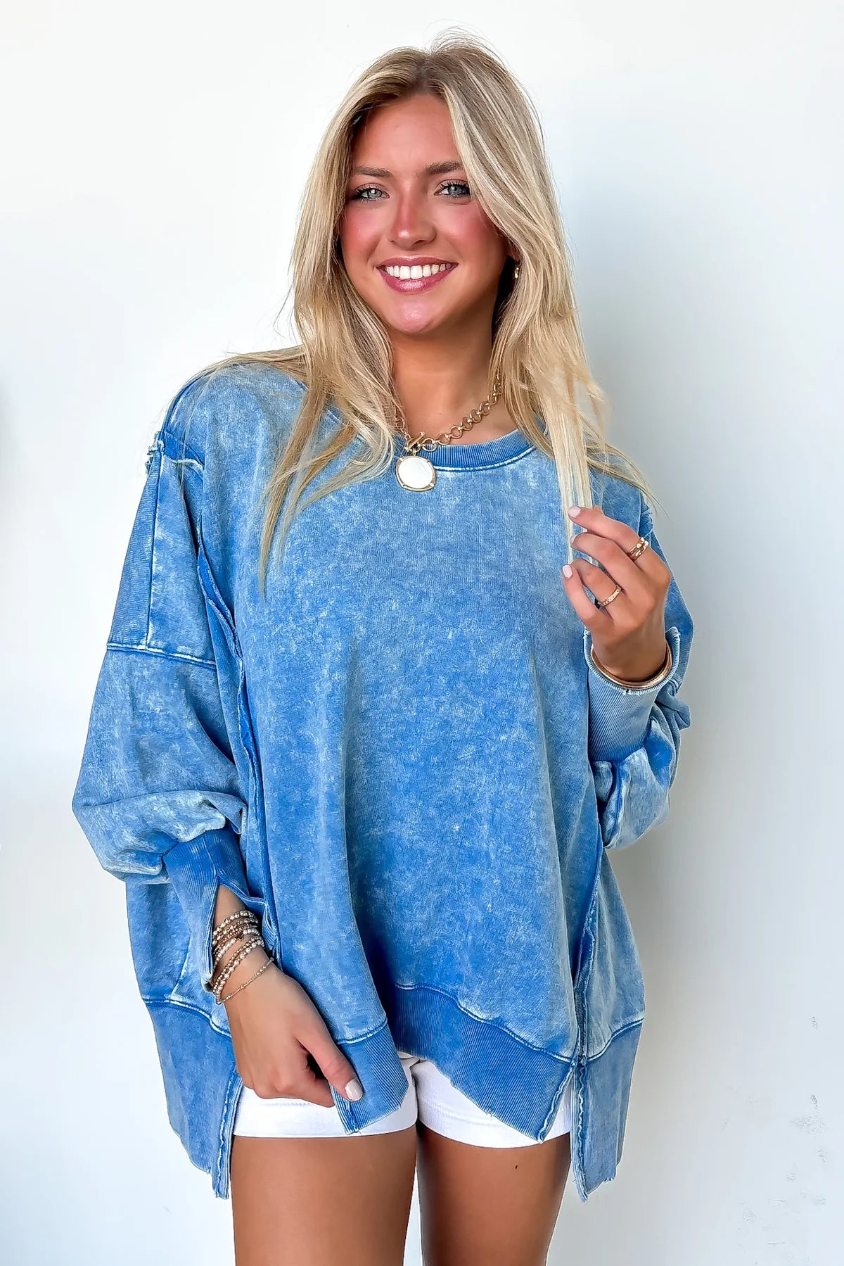 All Season Pullover- Ocean Blue