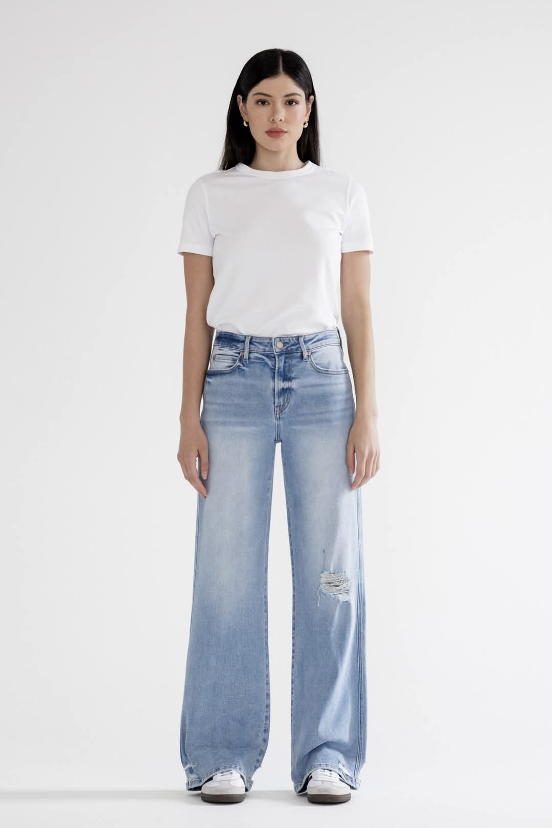 Ramona Mica Denim Wide Leg Jeans