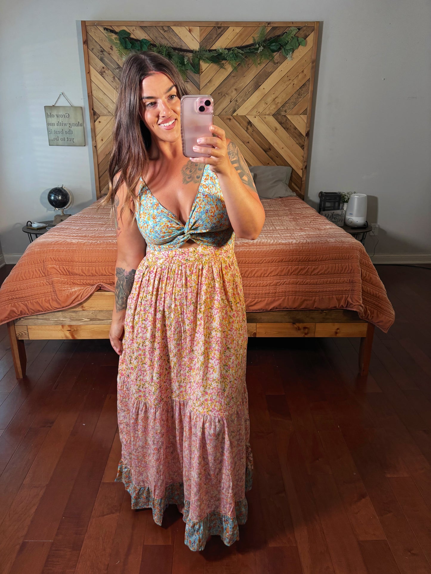 More Than A Feeling Gradient Floral Maxi Dress