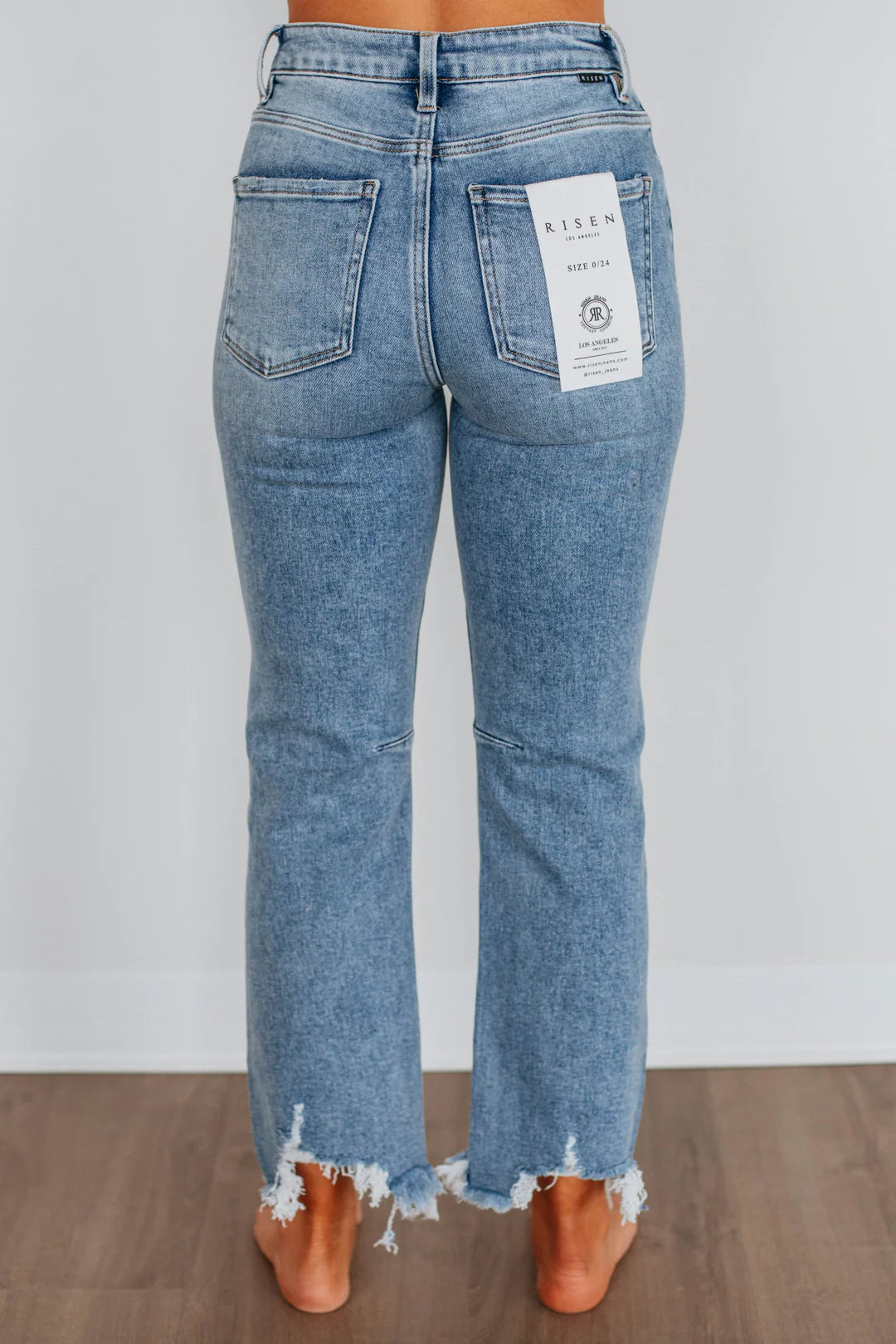 Iris Risen High Rise Straight Crop Jeans