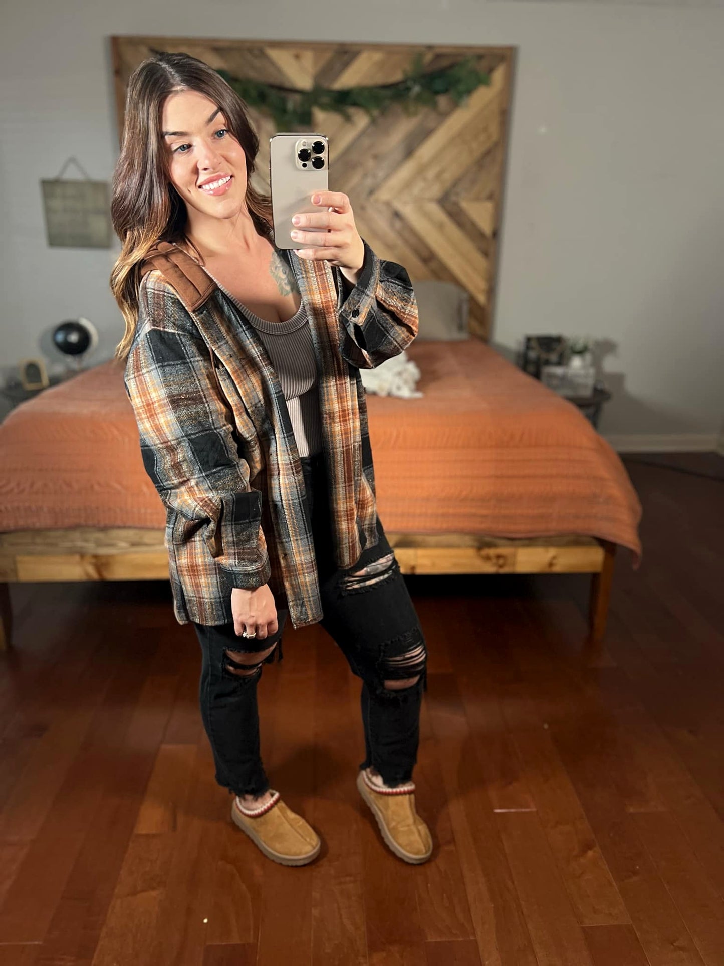 Mad For Plaid Black Pecan Oversized Flannel