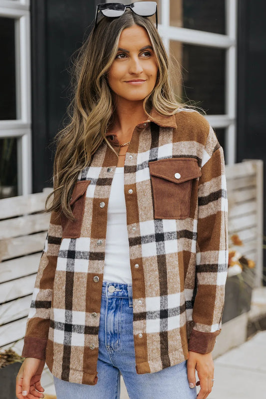 Pre-Order Cinnamon Spice Plaid Shacket