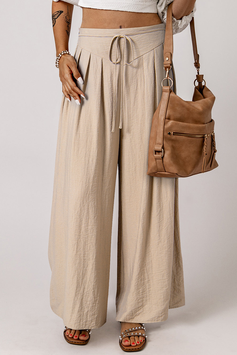 Pre-Order Simply Sweet Beige Wide Leg Pants