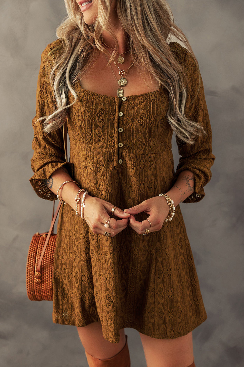 Pre-Order Chestnuts Roasting On An Open Fire Lace Dress