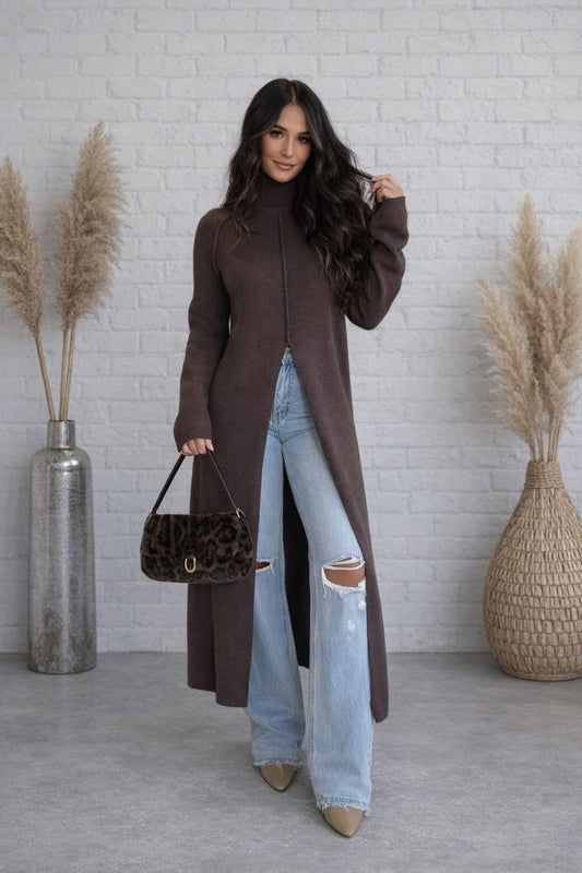 Moving To Milan Tunic Split Sweater