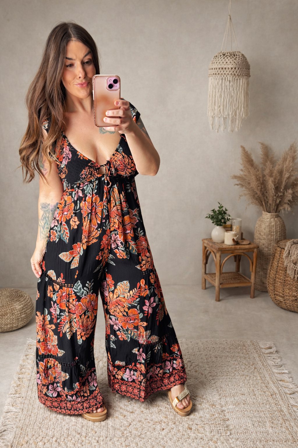Cruising In Malibu Floral Jumpsuit