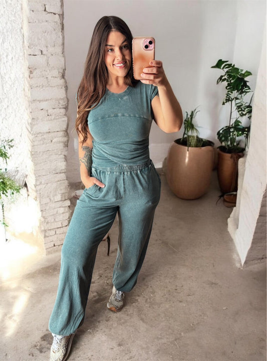 Mix Tape Crossover Top and Jogger Set