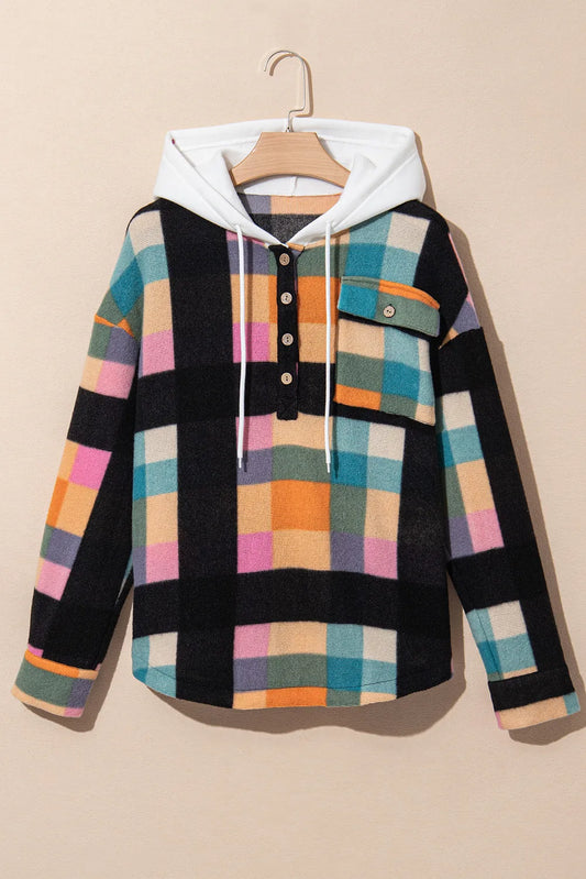 Pre-Order We Be Jammin Multicolor Plaid Hooded Pullover