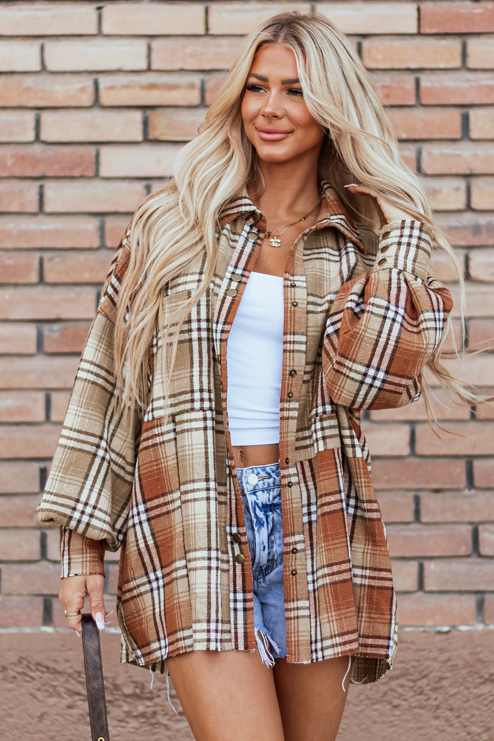 Pre-Order Mocha Latte Mornings Plaid Shacket