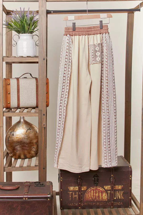 Day Dreamer Lace Patchwork Pants
