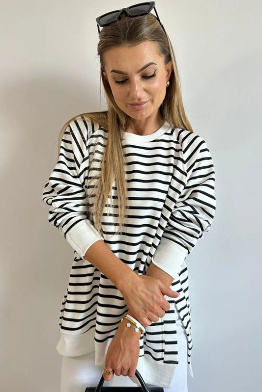 Pre-Order Straight To Business Stripe Sweater