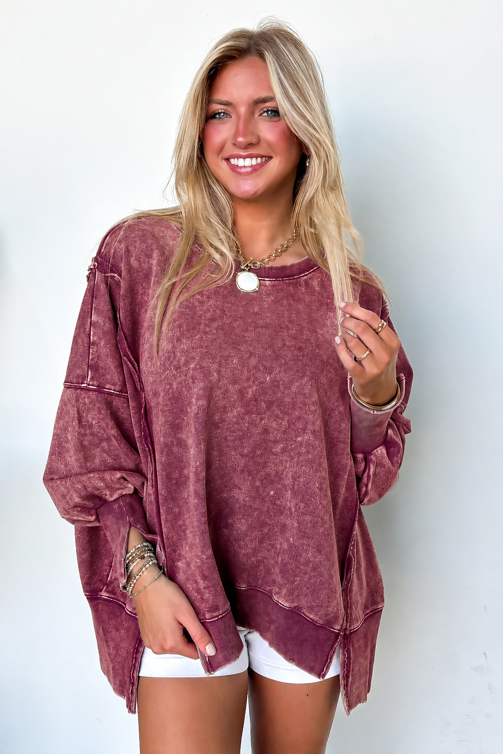 All Season Pullover- Wine