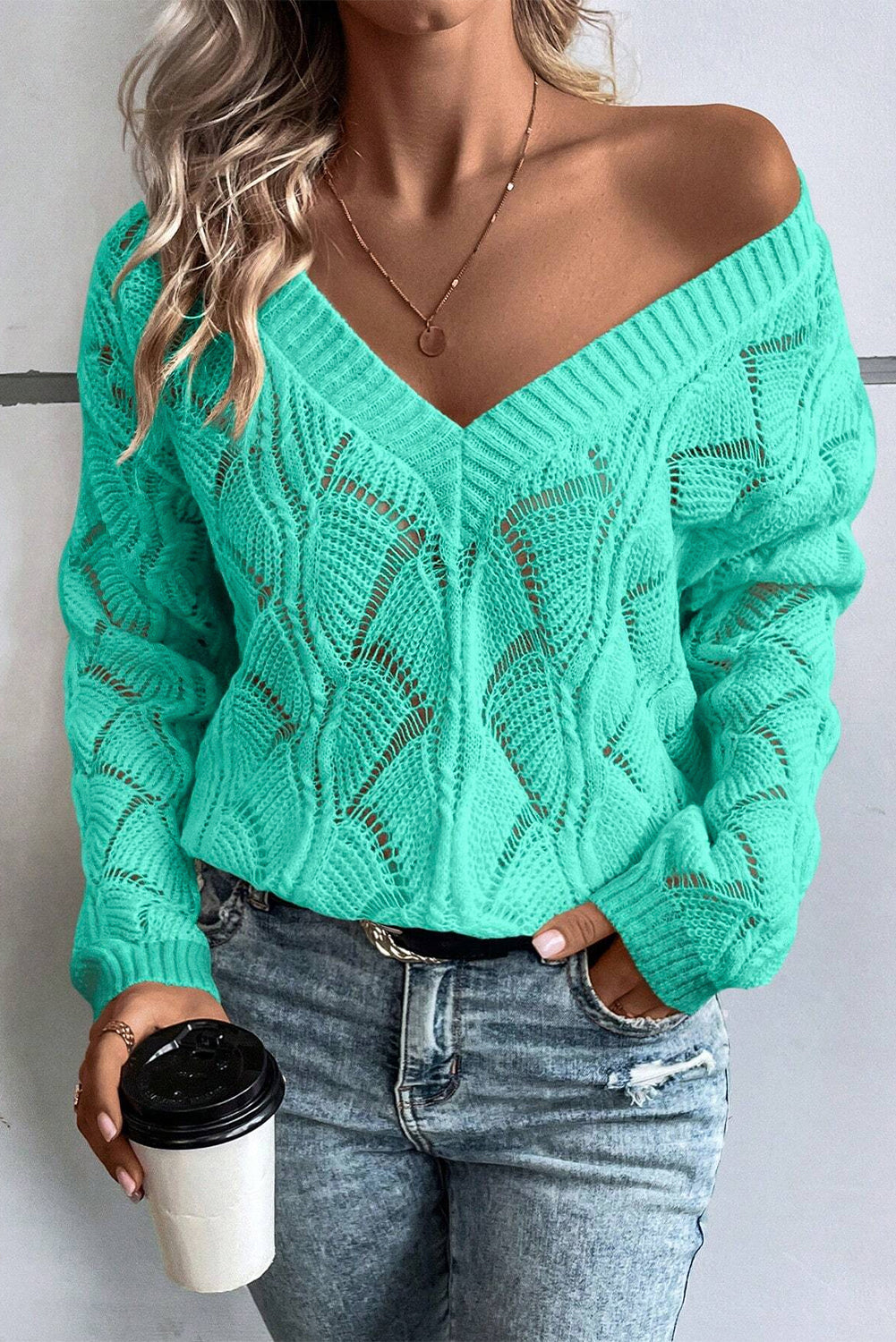 Pre-Order Mint To Be V-Neck Knit Sweater *2 Colors*